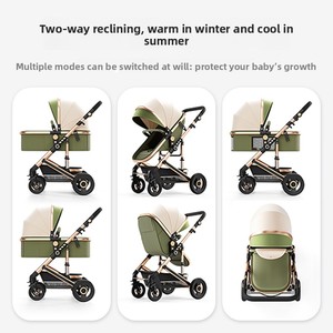 Conjunto <span class=keywords><strong>de</strong></span> Cochecito y <span class=keywords><strong>Silla</strong></span> <span class=keywords><strong>de</strong></span> <span class=keywords><strong>Auto</strong></span> 3 en 1 <span class=keywords><strong>de</strong></span> Lujo para Bebés, con Diseño Plegable, Marco <span class=keywords><strong>de</strong></span> Aleación <span class=keywords><strong>de</strong></span> Aluminio, Cojín <span class=keywords><strong>de</strong></span> EVA, para Niños <span class=keywords><strong>de</strong></span> 0 a 3 Años - Product Image 2