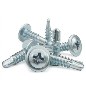 Tornillos autorroscantes de cabeza de armadura personalizados con zincado, Phillips, cabeza de armadura modificada, con marca CE, para conductos HVAC, servicio OEM - Product Image 1
