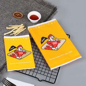 Sac en papier kraft pour aliments, emballage écologique pour frites, sandwichs, hamburgers, poulet rôti, avec logo personnalisé, résistant à la graisse - Product Image 2