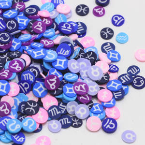 Fette di Argilla Polimerica con Segni Zodiacali per Lavoretti Fai-da-te, Plastilina per Accessori Nail Art, Riempitivo per Slime Cristallino - Product Image 3