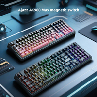 Clavier de jeu filaire AJAZZ AK980 MAX 98 touches avec interrupteurs magnétiques HE, Hot Swap, RGB, taux de rafraîchissement 8K, personnalisable