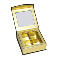 Boîtes à dessert en chocolat personnalisables et recyclables pour la Saint-Valentin, avec couvercle transparent, en carton, finition brillante et gaufrage