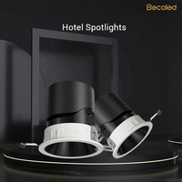 Spot encastré LED Becoled Europe, orientable, dimmable, 7W, CRI 90, éclairage de plafond pour hôtel, magasin, salle d'exposition, musée, DMX512