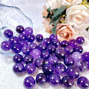 Artisanat en cristal naturel, pierre de cristal de guérison, sphère d'améthyste de haute qualité pour la décoration de la maison - Product Image 2