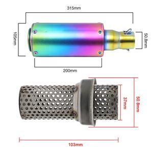 ท่อไอเสียแบบยาว 50.8/60.5 มม. รุ่นใหม่ล่าสุด สำหรับรถจักรยานยนต์ทั่วไป แบบสองช่องระบายอากาศ พร้อมปลั๊กเก็บเสียงและตัวลดเสียง DB Killer - Product Image 5
