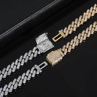 Bracelet chaîne à maillons cubains Miami brillant en zircon cubique à une rangée de bijoux hip hop pour hommes
