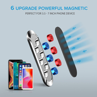 Support Téléphone Voiture Magnétique Universel Mini Multifonctionnel, Fixation Murale Aimantée pour Téléphone Portable