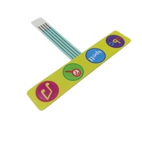 Clavier à membrane avec boutons en relief, impression sur soie personnalisée, superposition graphique avec adhésif