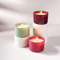 Pot à bougie vide OEM en gros, 4 oz, en verre coloré, cylindrique, de forme ronde