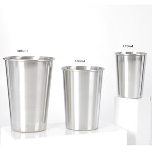 Custom 30-500ml <b>Stainless</b> Steel Shot <b>Glass</b> Bar Liqueur Cocktail Beer & Juice Tumbler for Party Drinking - Product Image 1