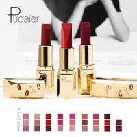 Vente en gros de rouge à lèvres permanent de haute qualité en velours mat brillant à lèvres Fashion Style doré maquillage brillant à lèvres de luxe
