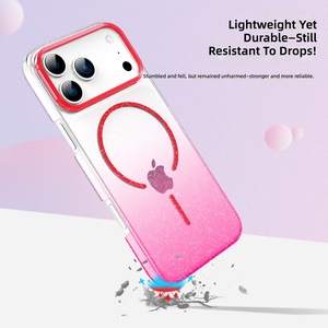 Coque de téléphone anti-chute en PC bicolore à gradient magnétique intégré, compatible avec <span class=keywords><strong>iPhone</strong></span> 17 <span class=keywords><strong>Pro</strong></span> Max, 15, 14 - Product Image 4