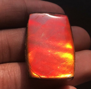 ธรรมชาติแคนาดาสีแดงAmmoliteสี่เหลี่ยมผืนผ้าCabochonsอัญมณีหลวม - Product Image 6