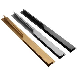 Modern Minimalist Aluminum Alloy Embedded Furniture Pulls Luxury Recessed Drawer Handles for Kitchen <b>Cabinets</b> Wardrobes - Product Image 1
