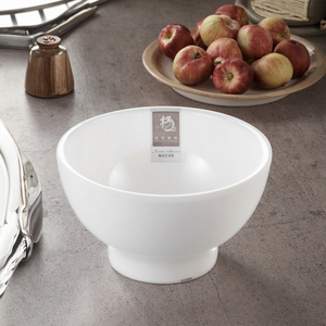 Blanco personalizado <span class=keywords><strong>de</strong></span> melamina ronda gachas <span class=keywords><strong>de</strong></span> avena <span class=keywords><strong>desayuno</strong></span> cuenco - Product Image 2