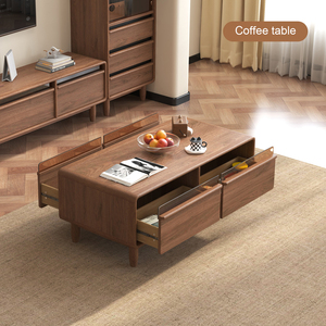 Mueble de <span class=keywords><strong>TV</strong></span> Moderno Extensible y Ajustable de Madera de Nogal para Sala de Estar, Dormitorio o Entrada, Venta al Por Mayor - Product Image 3