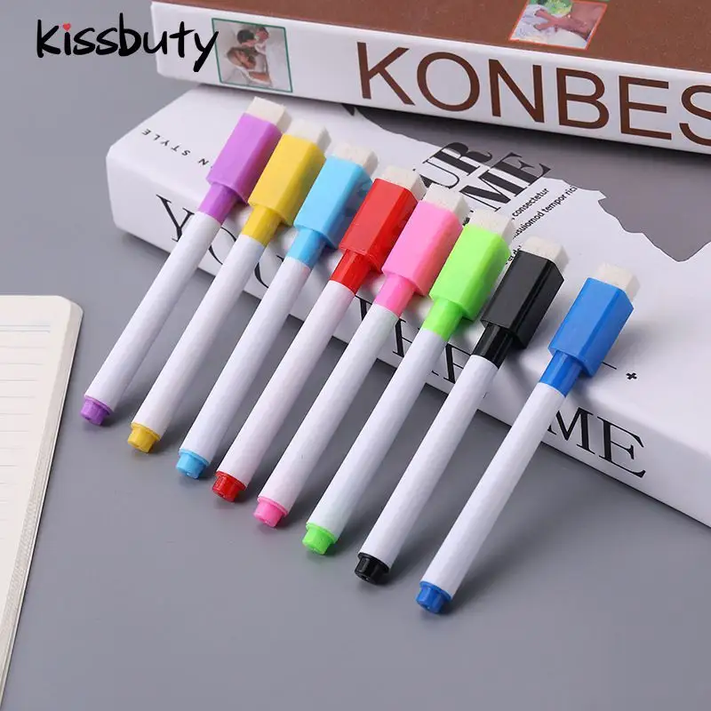 8 Kleuren Uitwisbare Magnetische Whiteboard Marker Blackboard Marker Krijt Glas Keramiek Kantoor School Briefpapier Kunst Marker Pen