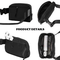 Riñonera Impermeable de Nailon con Logotipo Personalizado al por Mayor, Riñonera Deportiva de Viaje para Hombre con Logotipo Promocional