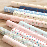Papier d'emballage coréen multicolore rose bleu jaune fleur personnalisé pour emballage de cadeaux