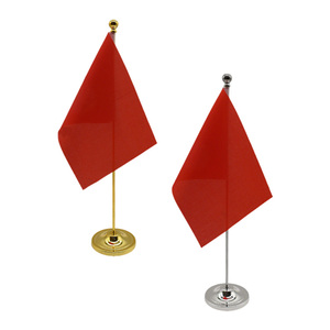 <span class=keywords><strong>Petit</strong></span> drapeau de support de bureau personnalisé mât en métal 38cm de haut drapeau de table des <span class=keywords><strong>pays</strong></span> de conception personnelle pour la promotion - Product Image 1