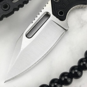 Mini couteau de survie d'extérieur à lame fixe droite, Full TANG, portable, pour camping et chasse, manche G10, DIY OEM, 5Cr15MoV, 53-57HRC - Product Image 2
