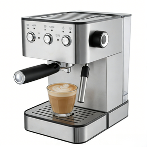 Machine à <span class=keywords><strong>café</strong></span> expresso Anbolife 20 bars, 850W, avec manomètre, réservoir d'eau de 1,8L, mousseur à lait, cafetière en acier inoxydable - Product Image 4