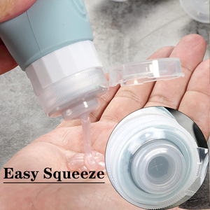 AMZ Hot Travel <b>Bottles</b> for Toiletries 90ml/3oz Travel Containers BPA Free Leak Proof 4pcs Sets Silicone Squeezable Travel <b>Bottle</b> - Product Image 4