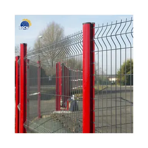 BOCN fabbrica professionale in metallo 3D recinzione di sicurezza 6x6 rinforzata rete metallica saldata in PVC rivestito recinzione da giardino