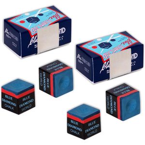 Craie de billard Blue Diamond, 4 pièces, couleur bleue, pour compétition de billard - Product Image 1