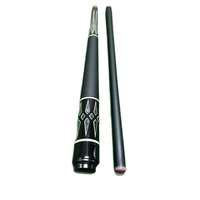 Technologie noire fibre de carbone 1/2 fendu Double Section 13mm grosse tête billard billard érable américain queue de billard en acier inoxydable