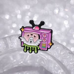 En gros, ensemble de pin's en émail et broches en métal, motif dessin animé TV 'Spooky Chuckles', mignons et amusants, avec motif 'Boo', pour sacs à dos, vêtements et chemises - Product Image 4