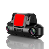 Lente dual WiFi Car Dash Cam Recorder Full HD 1080P Black Box DVR Gran angular Cámara frontal Video MP4 Formato Black Small Dash Cam