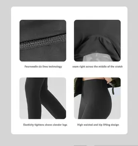 Noir taille haute femmes leggings de cintura alta a vita alta de gym pour femmes sport dames collants leggings pour femmes