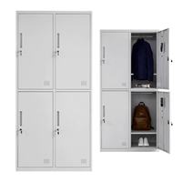 Armoire Métallique Grise Claire pour Vestiaire de Gym, École, Appartement, Étudiants et Personnel - Vente en Gros