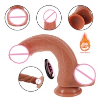 Realistischer Penis-Dildo-Vibrator für Frauen mit Teleskop-Rotation, Heizfunktion, G-Punkt-, Klitoris- und Analstimulation