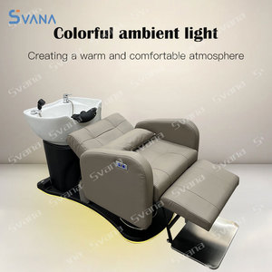 เก้าอี้สระผมไฟฟ้าสำหรับร้านเสริมสวยพร้อมไฟ LED เก้าอี้สระผมแบบทันสมัยเฟอร์นิเจอร์สำหรับร้านทำผม - Product Image 5