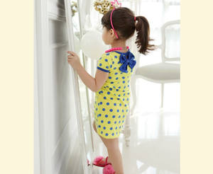 Ropa Infantil al por Mayor, Vestido Recto de Manga Corta con Estampado de Puntos Estilo Ghanaí para Niñas, de Fabricante Chino - Product Image 6