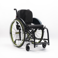 Fauteuil roulant manuel pliable léger en alliage d'aluminium avec roues à dégagement rapide pour athlètes handicapés, fauteuil roulant de loisirs et de sport