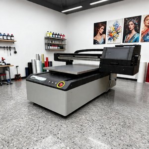 Imprimante jet d'<span class=keywords><strong>encre</strong></span> UV à plat automatique 6090, neuve, pour cuir/cartes, double tête XP600, 6 cartouches, impression POD - Product Image 1