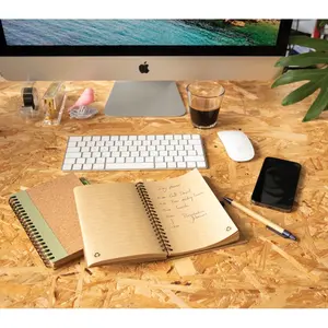 Cuaderno espiral de corcho con bolígrafo, merchandising sostenible - Product Image 3