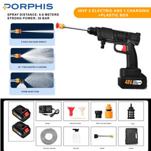 48V akülü yüksek basınç, araba yıkama sprey şarj edilebilir 2 tipi yıkama tabancası elektrikli su tabancası makinesi için bahçe araba - Product Image 3