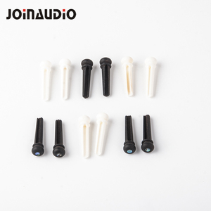 Großhandel Akustik Schwarz/Weiß Instrument <span class=keywords><strong>ABS</strong></span> Saiten gitarre Teil Brücken stifte - Product Image 3
