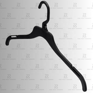 Cintre en plastique noir de 16.6 pouces à l'avant plat, conception arrière encastrée, poignée améliorée <span class=keywords><strong>pour</strong></span> les femmes, les - Product Image 3