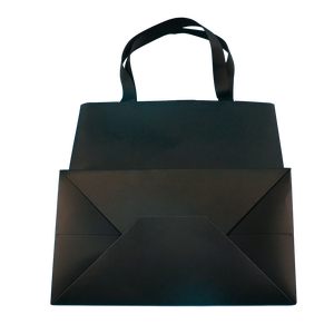 Sac en papier <span class=keywords><strong>noir</strong></span> pour le shopping, sacs d'emballage de marque avec logos, boîtes à main personnalisées, sac en papier personnalisé <span class=keywords><strong>noir</strong></span> - Product Image 2