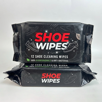 Lingettes pour baskets à marque privée d'usine, lingettes jetables pour le nettoyage des chaussures, fournisseur en gros