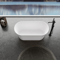 Baignoire autoportante contemporaine en surface solide Statement Base