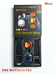Jam Tangan Pintar D30 Ultra dengan Set Earbud, Layar AMOLED, Monitor Kesehatan, Kompas, Gaya Perjalanan, Relojes Inteligentes untuk Pria Wanita 2014 - Product Image 2