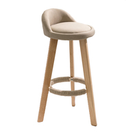 Tabourets de bar modernes à vendre, cadre en bois, chaises hautes de comptoir avec coussin pour cuisine, hôtel, café