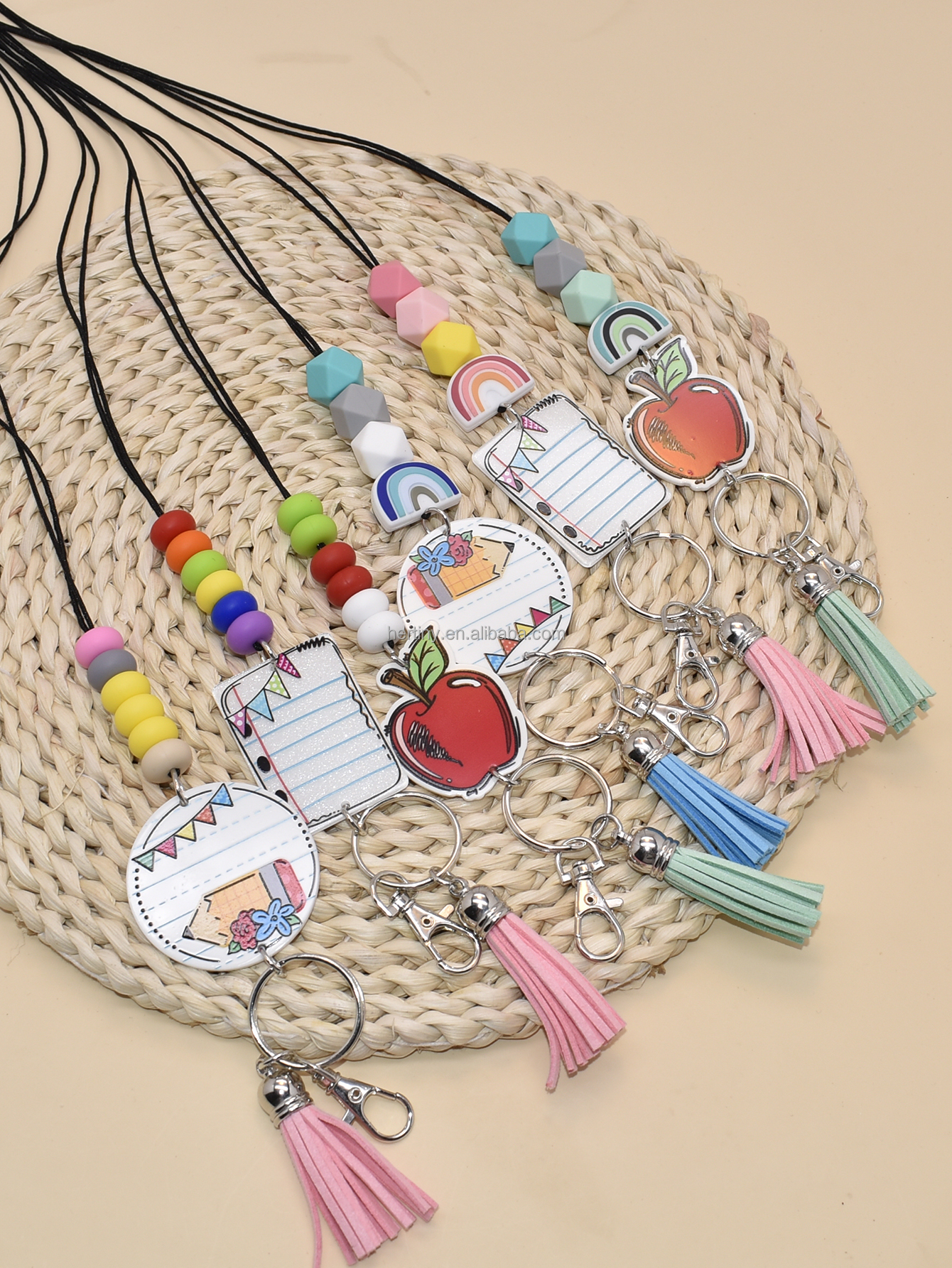 Bling Rhinestone Silicone Eco-Friendly ID Card Holder Decorative Neck Lanyards
