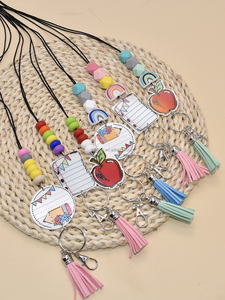 Đầy màu sắc Silicone <span class=keywords><strong>Lanyard</strong></span> với đa dạng quyến rũ cá nhân Apple máy tính xách tay Keychain và dây buộc - Product Image 3